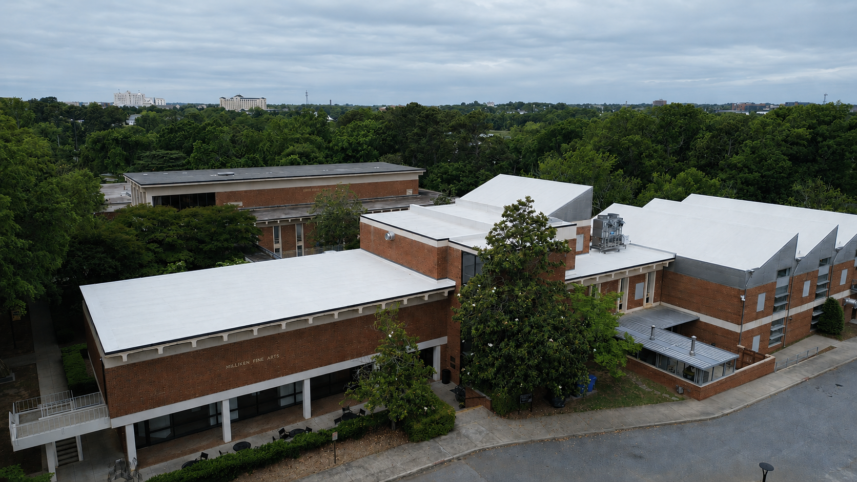 Milliken buidling roof at Converse